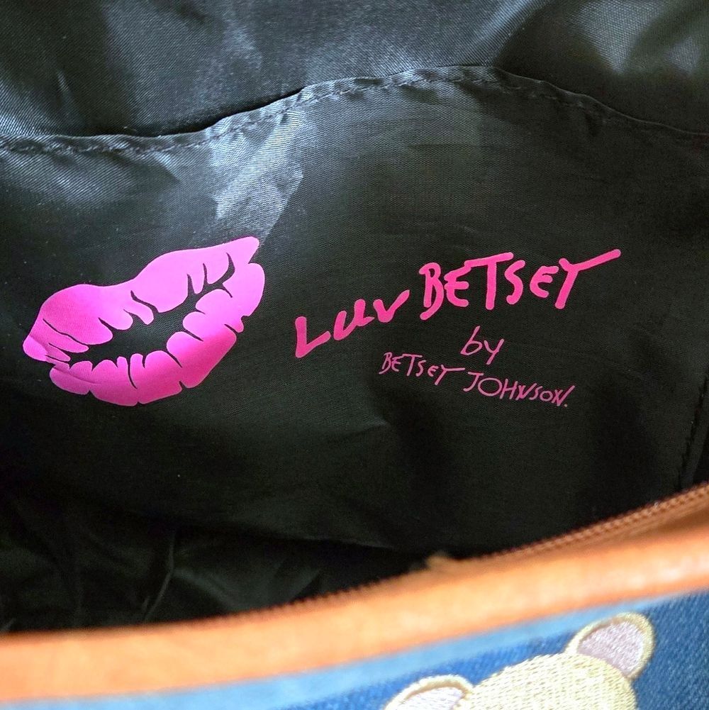Luv Betsey💋 By Betsey Johnson Denim Teddy Bear🧸 Bag👜 - NWT - Picture 10 of 16